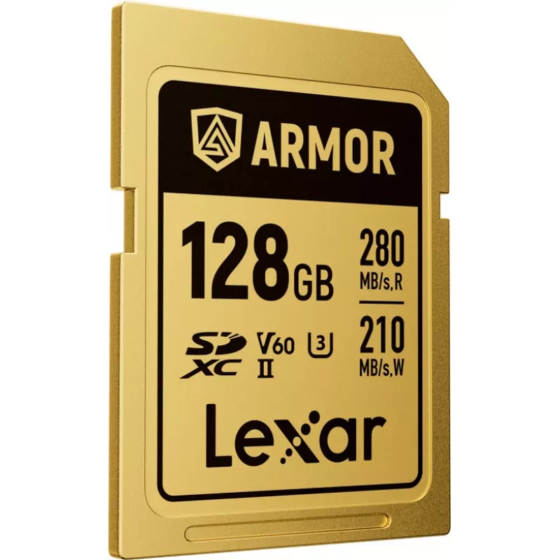 Lexar Professional ARMOR GOLD 128GB SDXC UHS-II V60 geheugenkaart (LSDAMGL128G-RNNNG)