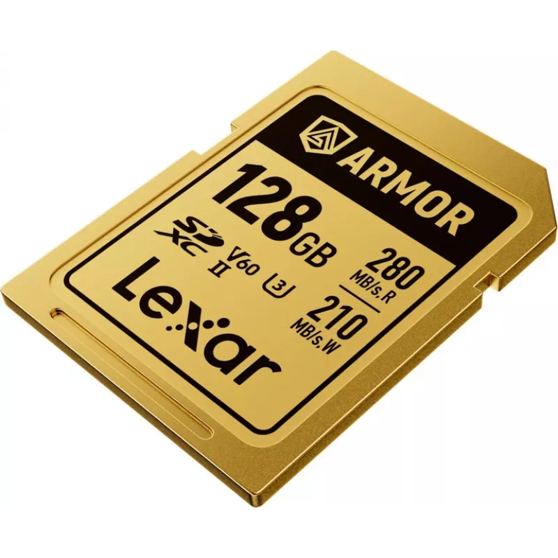 Lexar Professional ARMOR GOLD 128GB SDXC UHS-II V60 geheugenkaart (LSDAMGL128G-RNNNG)