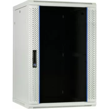DSIT 22U wandmontage-serverkast met glazen deur, 600x600x1100 mm, wit