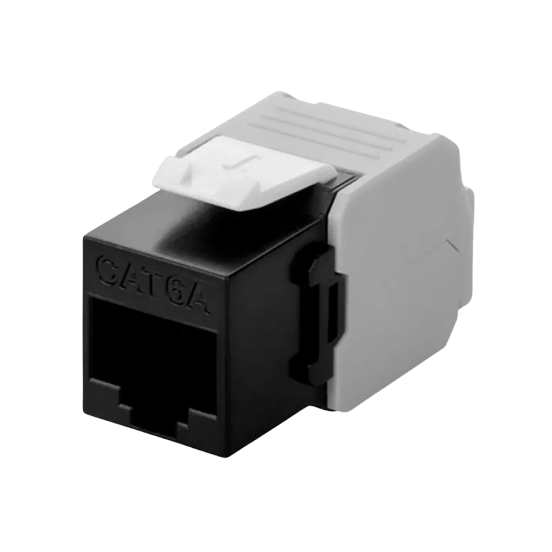 DS-IT CAT6a UTP keystone-netwerkconnector - gereedschapsloos - zwart (DS-KC-UTP6A-TL-1)