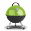 FIELDMANN FZG 1000G houtskoolbarbecue, 44 cm verchroomd rooster, geëmailleerd stalen lichaam, driepootstandaard, uitneembare aslade, zwart