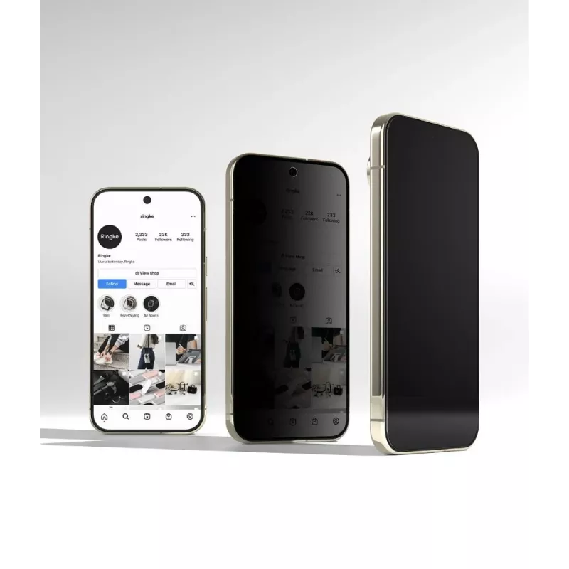 Ringke Easy Slide Privacy gehard glas displayschermbescherming 2-pack voor Google Pixel 9 Pro / 10 Pro / 11 Pro