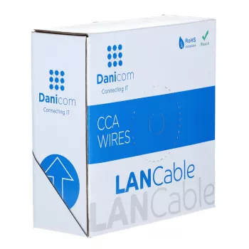 DSIT CAT5e buitenkabel netwerkkabel F/UTP AWG 24/1 massieve geleider 100 meter zwart