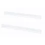 DSIT 19 inch rackrails voor 450 mm diepe wandkasten - wit