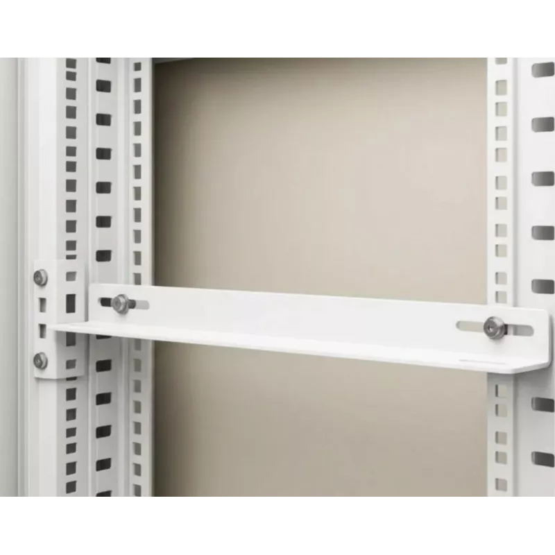 DSIT 19 inch rackrails voor 450 mm diepe wandkasten - wit