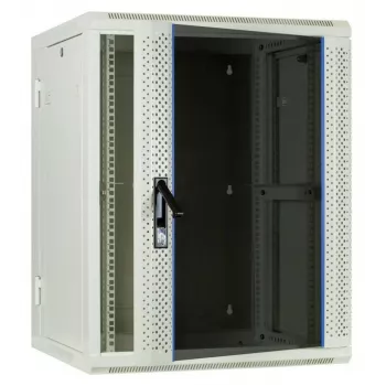 DSIT DS6615W-DOUBLE 6U omkeerbare wandmontage serverkast met gehard glazen deur, wit (600x450x370 mm)