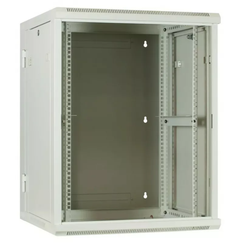 DSIT DS6615W-DOUBLE 6U omkeerbare wandmontage serverkast met gehard glazen deur, wit (600x450x370 mm)
