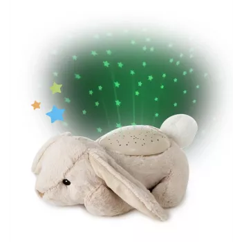 Cloud b Twilight Buddies haas knuffel nachtlampje projector beige