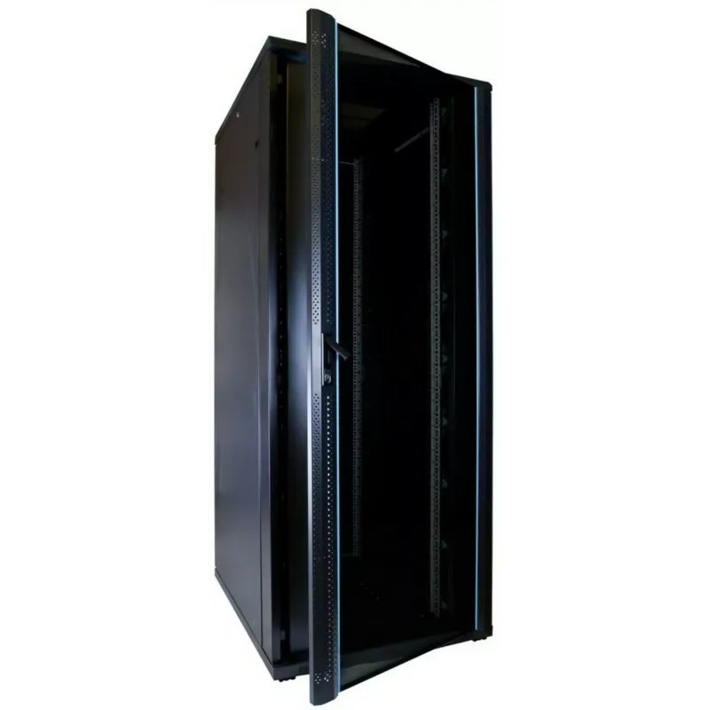DSIT DS8042 42U 19 inch serverrack-kast met gehard glazen deur, 800x1000mm, zwart