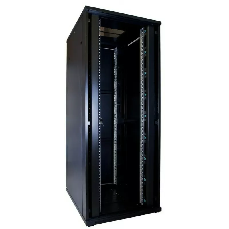 DSIT DS8042 42U 19 inch serverrack-kast met gehard glazen deur, 800x1000mm, zwart