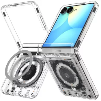 SPIGEN Ultra Hybrid Pro MagSafe-hoes voor Samsung Galaxy Z Flip8 Neo One – transparant