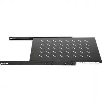 DSIT DS-UH80 1U uitschuifbaar rack legbord, 18 kg belasting, 640 mm diepte, zwart