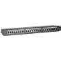 DSIT CAT 6 FTP netwerk-patchpanel 19 inch 24-poorts 1U LSA staalplaat DS-Patch6-24FTP