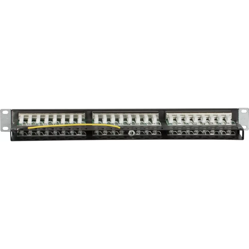 DS-IT CAT6 FTP 48-poorts 19 inch 2U afgeschermd patchpanel, zwart