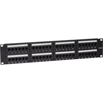 DSIT DS-Patch6-48UTP CAT6 UTP 19 inch 48-poorts netwerk-patchpanel, 1U, zwart