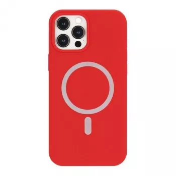 Mercury MagSafe siliconenhoes voor iPhone 12 Pro Max 6,7 inch rood