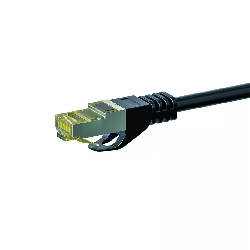 DSIT Cat.7 S/FTP PiMF RJ45 netwerk-patchkabel, 30 m, zwart