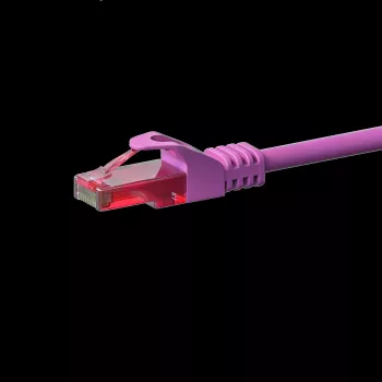 DSIT CAT6 U/UTP RJ45 patchkabel, 0,25 m, roze, 100% koper (DC-69-002)