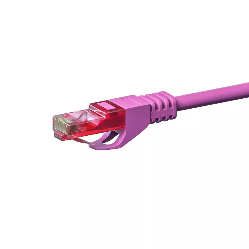 DSIT CAT6 netwerkkabel, U/UTP, 50 meter, roze, 100% koper (DC-69-500)