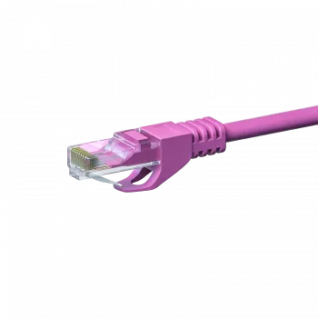 DSIT CAT 6 U/UTP netwerkkabel, 10m, roze, CCA, RJ45, Gigabit Ethernet, 250MHz