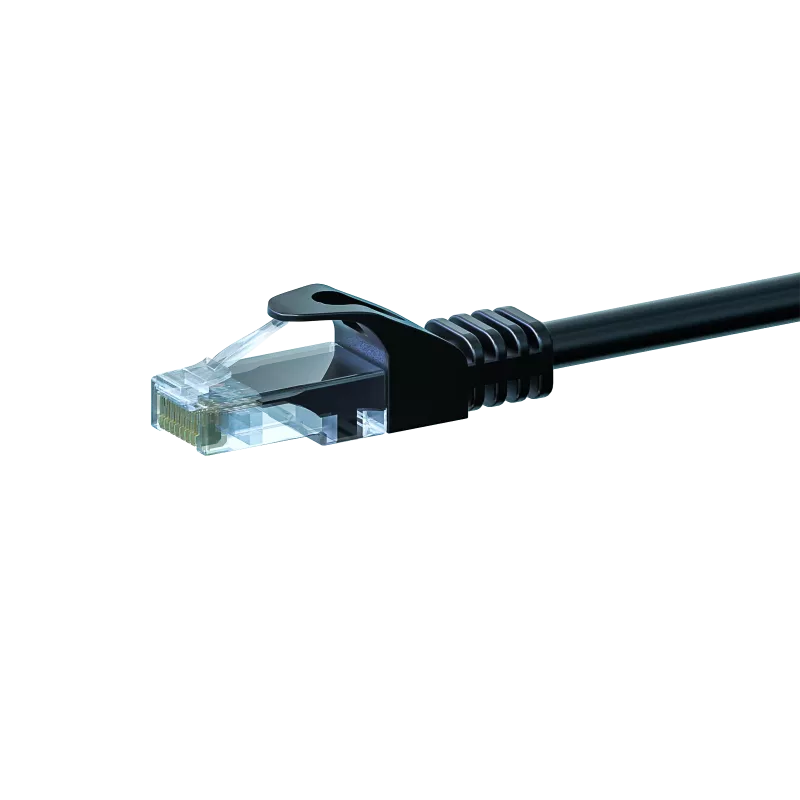 DSIT CAT5e U/UTP netwerkkabel, 20 m, zwart, 100% koper, RJ45, Gigabit Ethernet