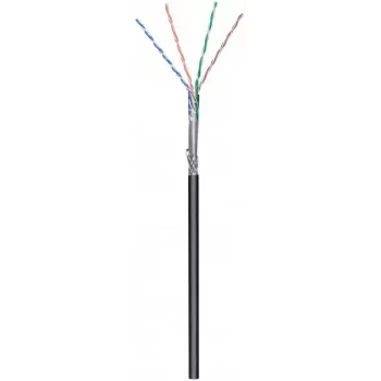 DSIT CAT6 outdoor netwerkkabel S/FTP AWG 26/7 flexibel 100 m zwart