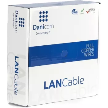 DSIT DANICOM DC-SFTP6A-50S-DCA CAT6A S/FTP kabel met massieve geleider, 50 m, LSZH (Dca)
