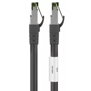 DSIT RJ45-netwerkkabel S/FTP PiMF met CAT 8 ruwkabel zwart 1m