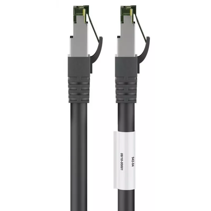 DSIT RJ45-netwerkkabel S/FTP PiMF CAT 8 kabel zwart 0,25m