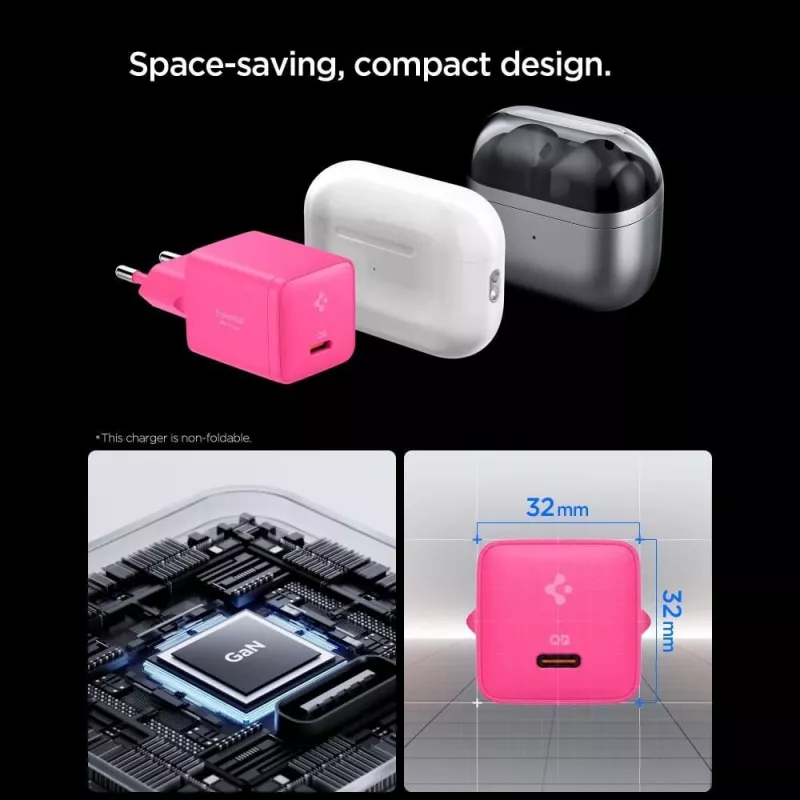 SPIGEN EE301EU-GAN Essential 1-poorts netlader 30W roze