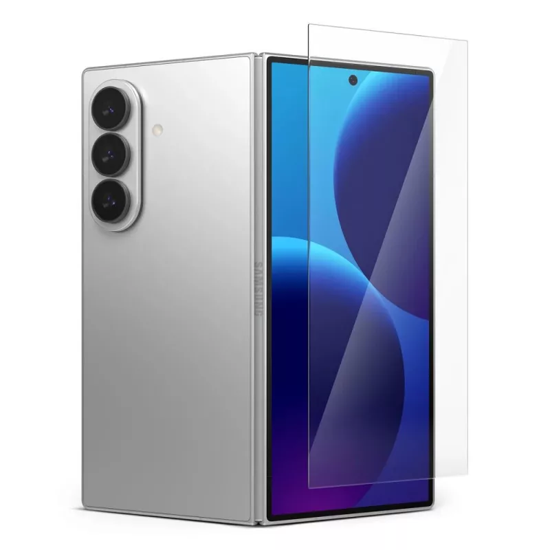 Ringke Cover Display Easy Slide gehard glas screenprotector 2-pack voor Samsung Galaxy Z Fold 8 Ultra Clear