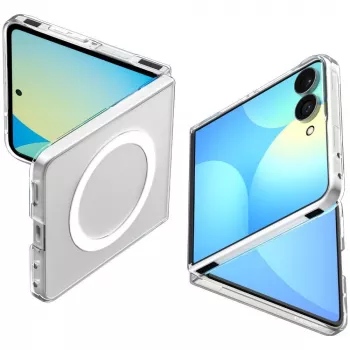 SPIGEN AirSkin MagSafe Galaxy Z Flip 8 hoesje transparant/wit