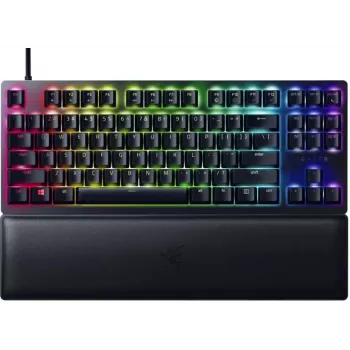 Razer Huntsman V2 Tenkeyless bedraad optisch gamingtoetsenbord, Clicky Purple switches, Scandinavische indeling, RGB, zwart (RZ03-03941300-R3N1)