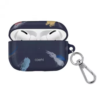 UNIQ Coehl Reverie AirPods Pro hoes - Pruisisch blauw bloemrijke beschermhoes