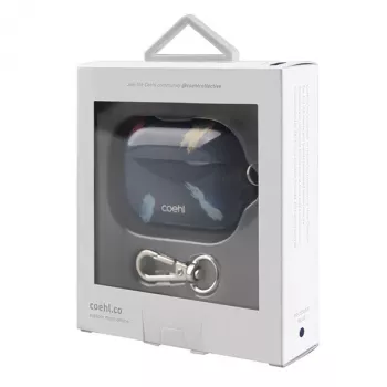 UNIQ Coehl Reverie AirPods Pro hoes - Pruisisch blauw bloemrijke beschermhoes