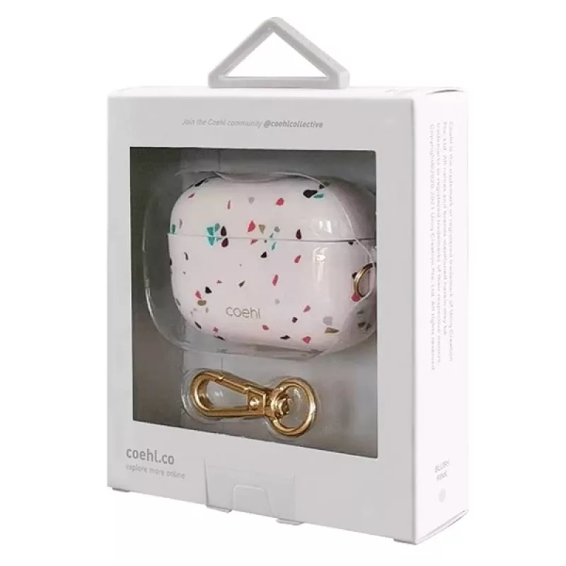 UNIQ Coehl Terrazzo hoes voor Apple AirPods Pro – blush pink