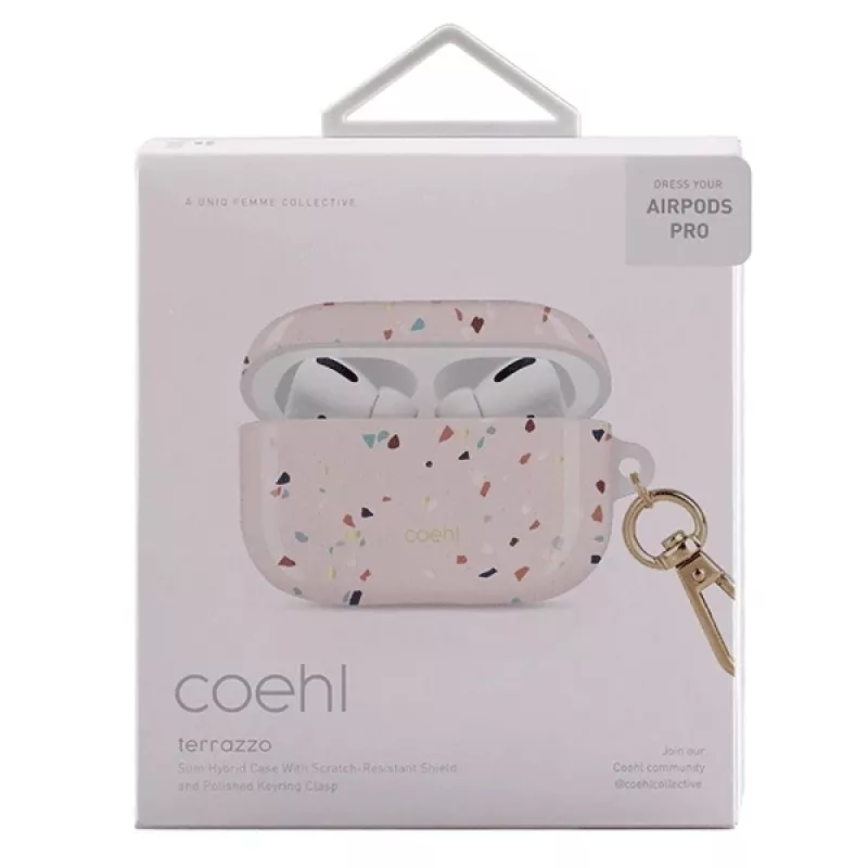 UNIQ Coehl Terrazzo hoes voor Apple AirPods Pro – blush pink
