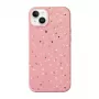 UNIQ Coehl Terrazzo hoes voor iPhone 14 Plus / 15 Plus, koraalroze