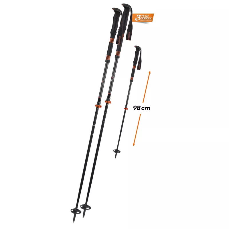 Komperdell Carbon C2 Ultralight skitourenstokken - zwart/oranje