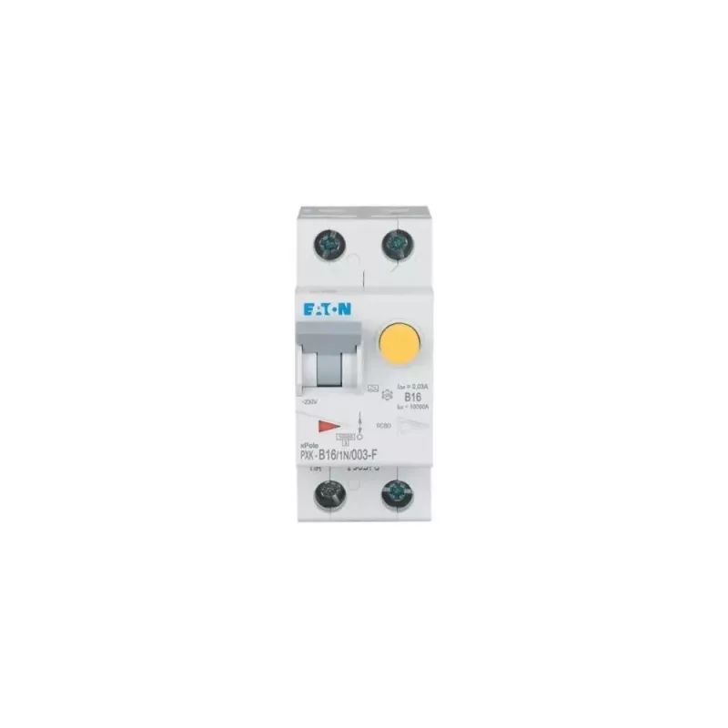 Eaton PXK-B16/1N/003-F RCBO combinatieschakelaar, B16 1P+N 30mA type A, 230V, 6kA, 2TE