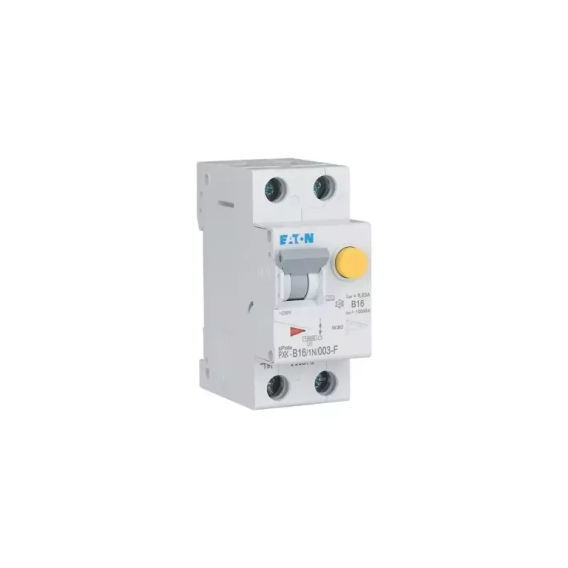 Eaton PXK-B16/1N/003-F RCBO combinatieschakelaar, B16 1P+N 30mA type A, 230V, 6kA, 2TE