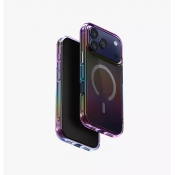 UNIQ Iridescia Magclick oplaadhoes voor iPhone 17 Pro - Mitternachtsquarz