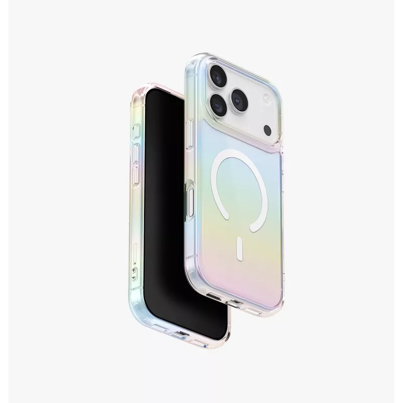 UNIQ Iridescia Magclick oplaadhoes voor iPhone 17 Pro - Mitternachtsquarz