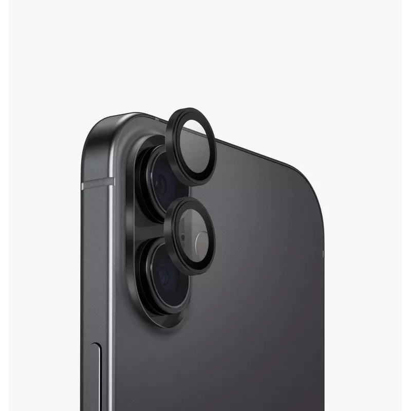 UNIQ Optix aluminium cameralensbeschermer met applicator voor Apple iPhone 17, Blauw
