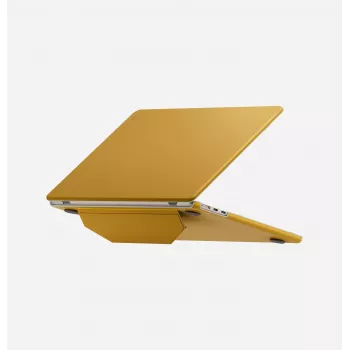UNIQ Lyden Versa beschermhoes in foliostijl voor MacBook Air 13 inch (M2 2022 / M3 2024 / M4 2025 / M5 2026) - geel