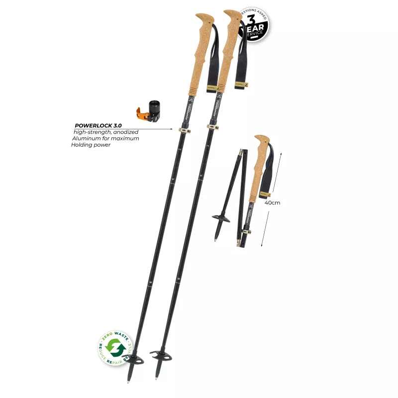 Komperdell FX Lite Carbon Vario Summit Compact trekkingstokken - titanium
