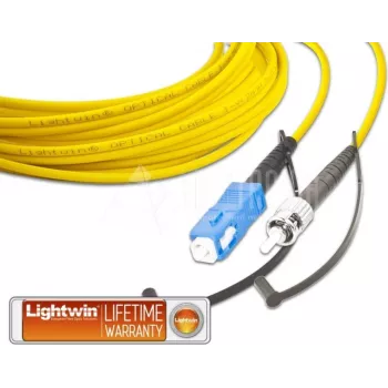 Lightwin LSP-09 SC-ST 3.0 Simplex Singlemode glasvezel-patchkabel, SC naar ST, OS2, LSOH, 3 m, geel