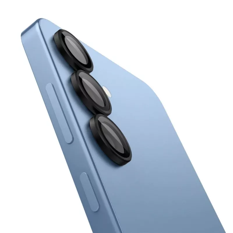 Spigen Optik Pro Glas.tR EZ Fit camera-bescherming 2-pack voor Samsung Galaxy S25 - zwart