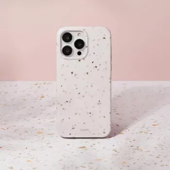 UNIQ Coehl Terrazzo hoesje voor iPhone 14 Pro Max, zandsteen