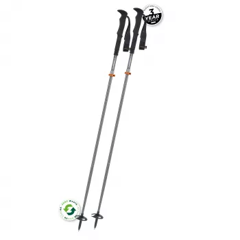 Komperdell FX Lite Ti Vario trekkingstokken, Zilver/Oranje
